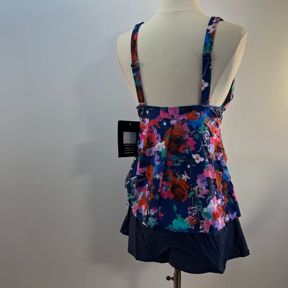 Mazu Swim Women's two-piece Navy Floral Swimsuit - Size 10 - NWT - Picture 6 of 8